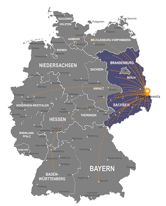 Transportunternehmen in Hoyerswerda - wir beliefern deutschlandweit